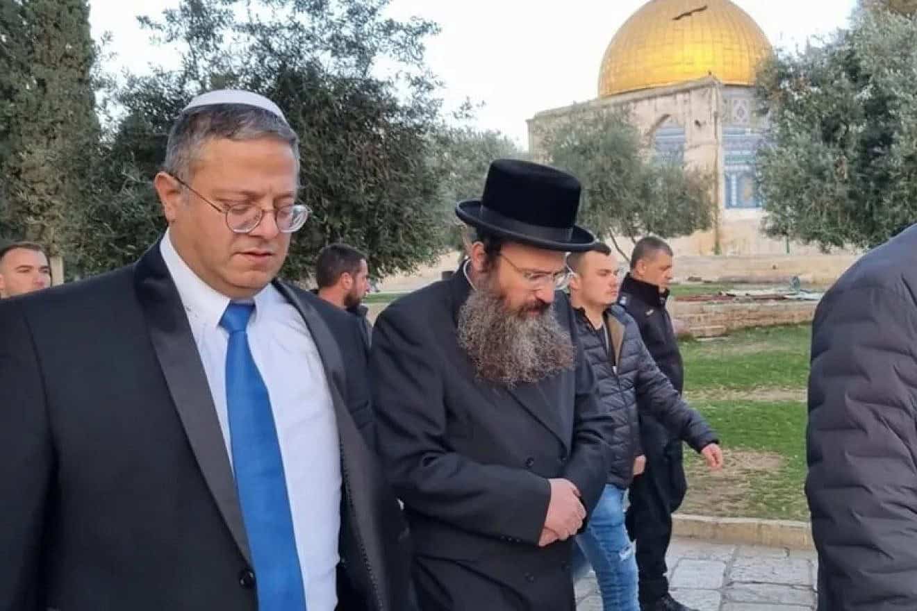 Ben-Gvir atop Temple Mount: My policy is to allow Jewish prayer