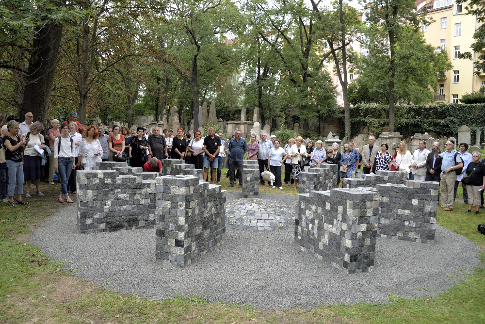 Jewish tombstones desecrated in Prague are turned into a memorial