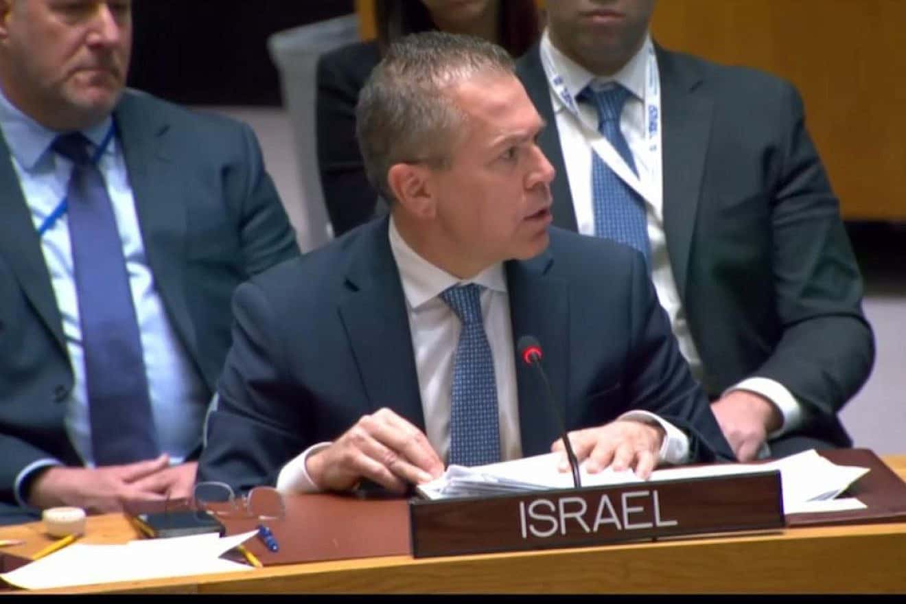 ‘No Jews, no news’ at the UNSC, says Israeli envoy