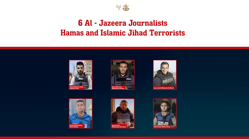 6 Al Jazeera Journalists as Terrorists in the Hamas and Islamic Jihad Terror Organizations