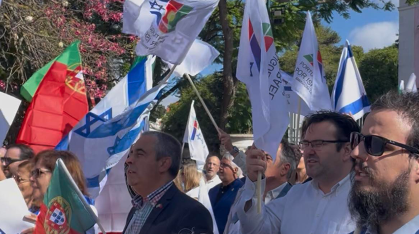 Demonstration in Lisbon denounces Portugal’s UN decision and reaffirms support for Israel