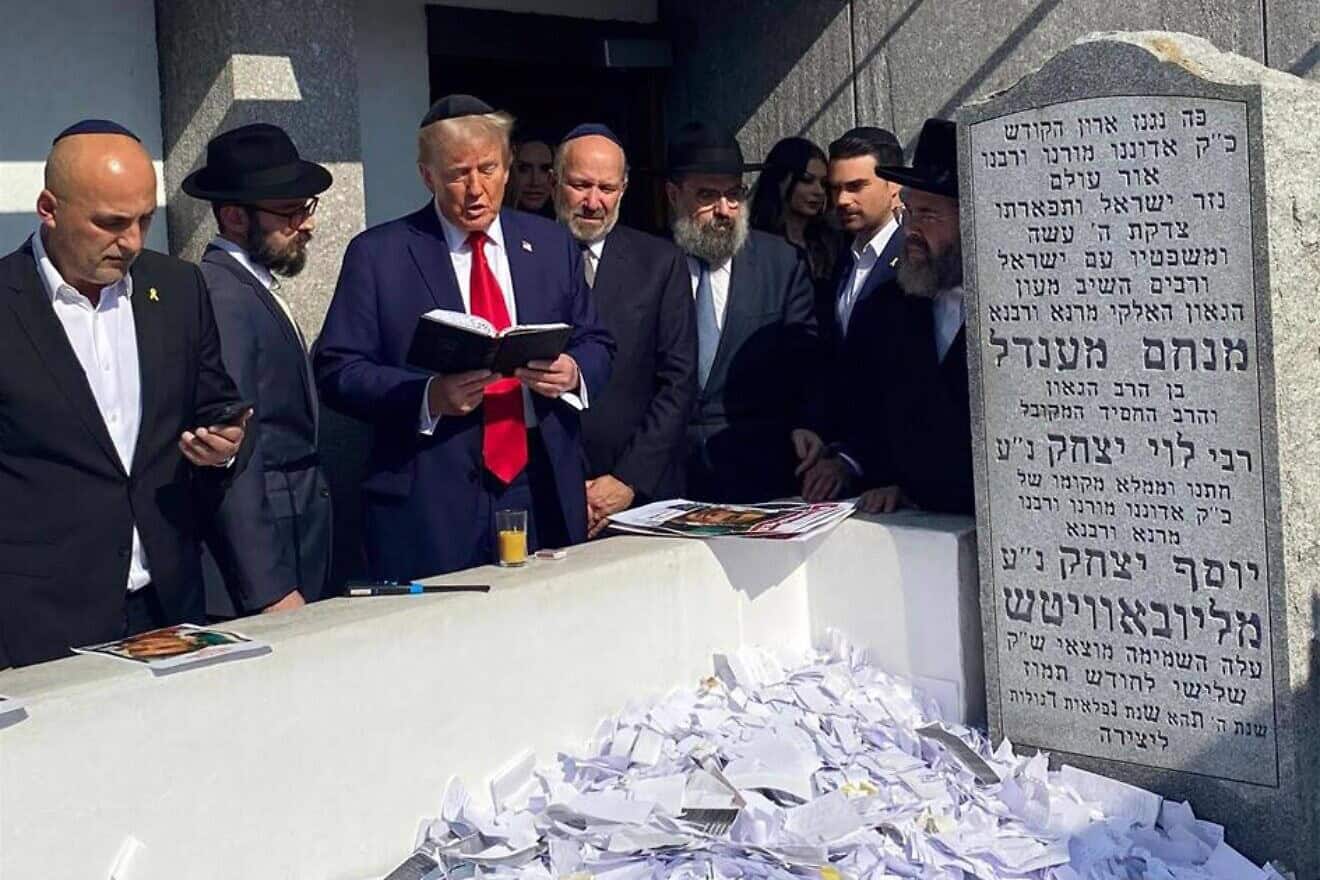 Former President Trump marks Oct. 7 with prayer visit to Ohel in New York