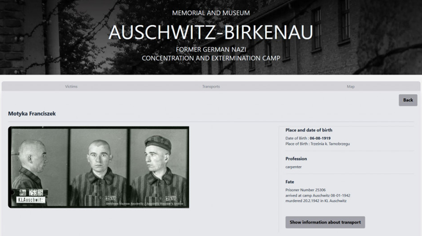 New online tool allows research on Auschwitz victims